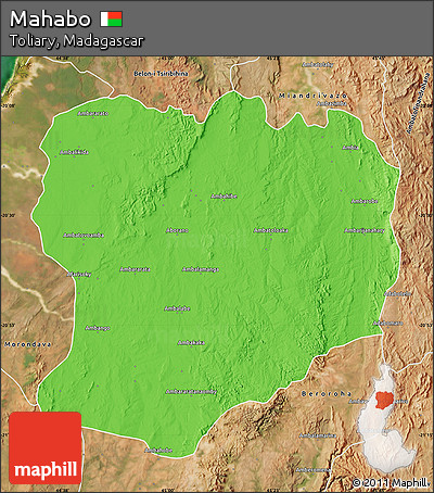Political Map of Mahabo, satellite outside