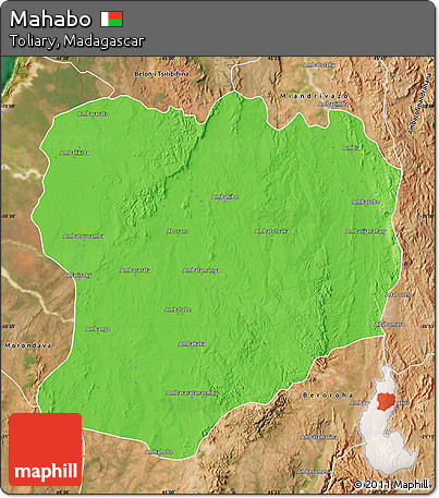 Political Map of Mahabo, satellite outside