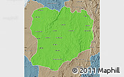 Political Map of Mahabo, semi-desaturated