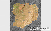 Satellite Map of Mahabo, darken, desaturated