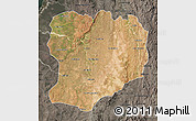Satellite Map of Mahabo, darken, semi-desaturated