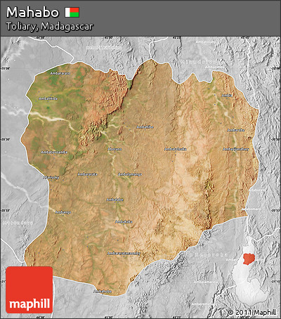 Satellite Map of Mahabo, lighten, desaturated