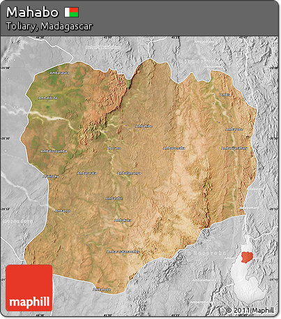 Satellite Map of Mahabo, lighten, desaturated