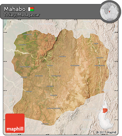 Satellite Map of Mahabo, lighten