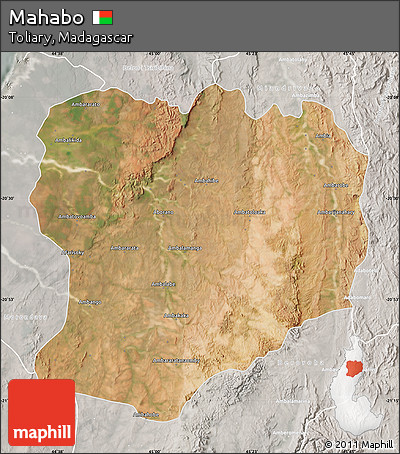 Satellite Map of Mahabo, lighten, semi-desaturated
