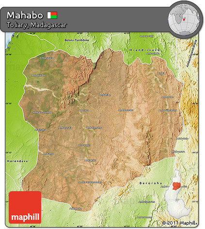 Satellite Map of Mahabo, physical outside