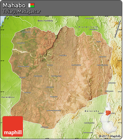 Satellite Map of Mahabo, physical outside