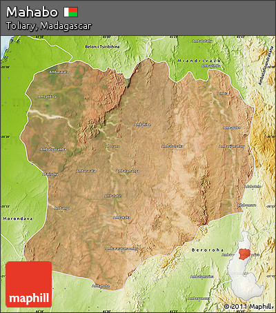 Satellite Map of Mahabo, physical outside