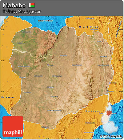 Satellite Map of Mahabo, political outside