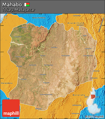 Satellite Map of Mahabo, political outside