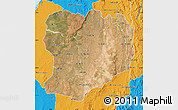 Satellite Map of Mahabo, political outside