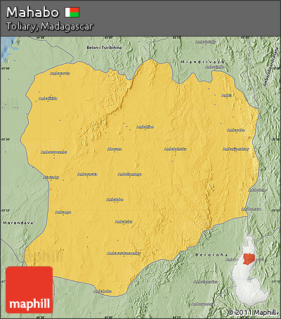 Savanna Style Map of Mahabo