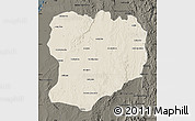 Shaded Relief Map of Mahabo, darken