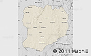 Shaded Relief Map of Mahabo, desaturated