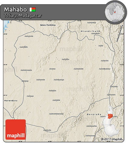 Shaded Relief Map of Mahabo