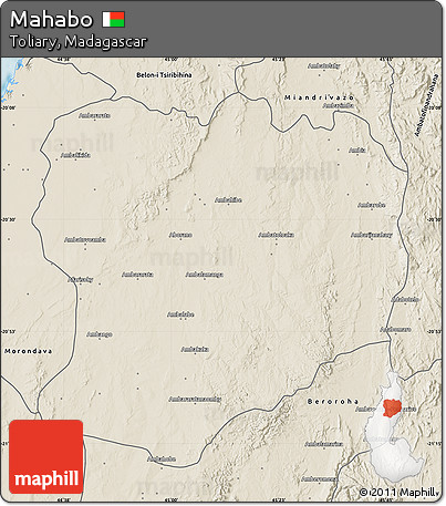 Shaded Relief Map of Mahabo