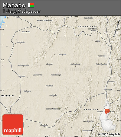 Shaded Relief Map of Mahabo