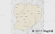 Shaded Relief Map of Mahabo, lighten, desaturated