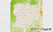 Shaded Relief Map of Mahabo, physical outside