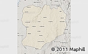 Shaded Relief Map of Mahabo, semi-desaturated