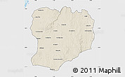 Shaded Relief Map of Mahabo, single color outside