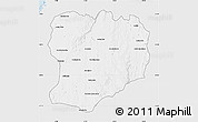 Silver Style Map of Mahabo, single color outside
