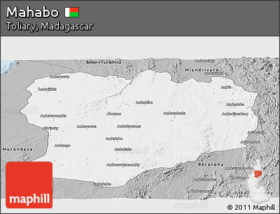 Gray Panoramic Map of Mahabo