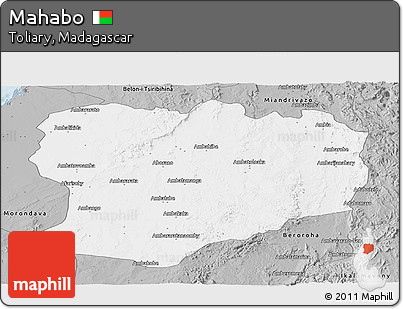 Gray Panoramic Map of Mahabo
