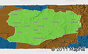 Political Panoramic Map of Mahabo, darken