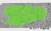 Political Panoramic Map of Mahabo, desaturated