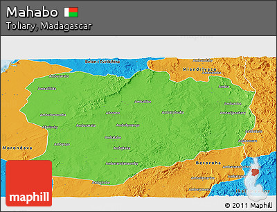 Political Panoramic Map of Mahabo