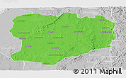 Political Panoramic Map of Mahabo, lighten, desaturated