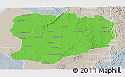 Political Panoramic Map of Mahabo, lighten, semi-desaturated