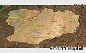 Satellite Panoramic Map of Mahabo, darken