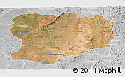 Satellite Panoramic Map of Mahabo, lighten, desaturated