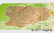 Satellite Panoramic Map of Mahabo, physical outside