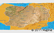 Satellite Panoramic Map of Mahabo, political outside