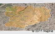 Satellite Panoramic Map of Mahabo, semi-desaturated