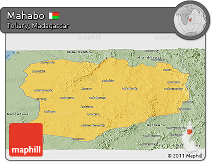 Savanna Style Panoramic Map of Mahabo