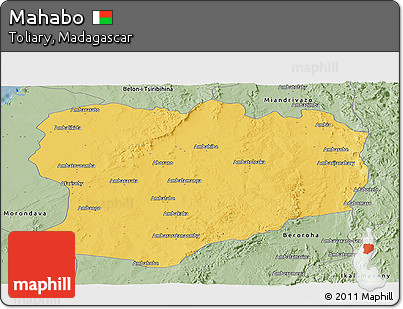 Savanna Style Panoramic Map of Mahabo