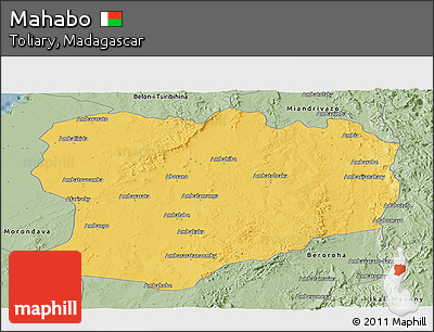 Savanna Style Panoramic Map of Mahabo