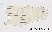Shaded Relief Panoramic Map of Mahabo, single color outside