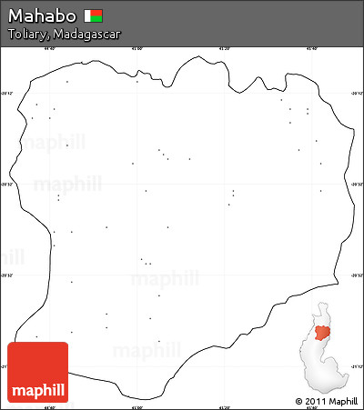 Blank Simple Map of Mahabo, cropped outside, no labels