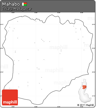 Blank Simple Map of Mahabo, cropped outside, no labels