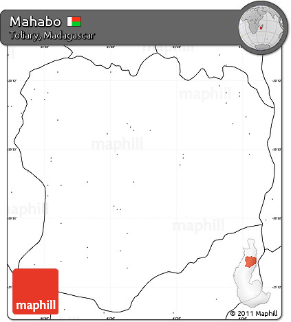 Blank Simple Map of Mahabo, no labels
