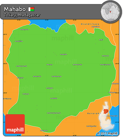 Political Simple Map of Mahabo