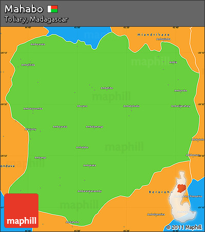 Political Simple Map of Mahabo