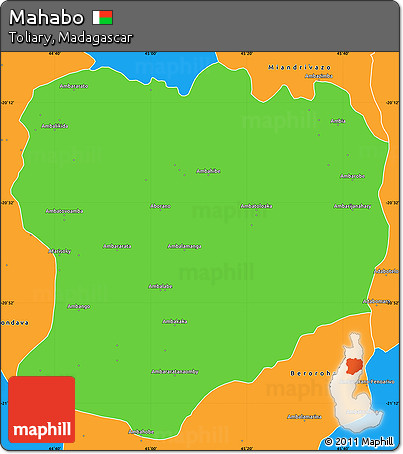 Political Simple Map of Mahabo