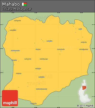 Savanna Style Simple Map of Mahabo, cropped outside