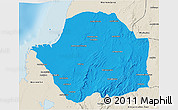 Political 3D Map of Manja, shaded relief outside